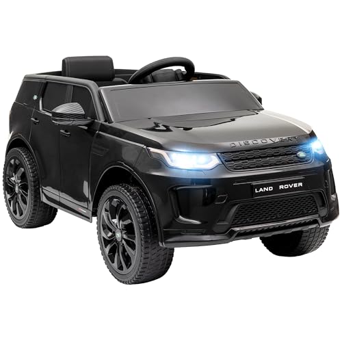 AIYAPLAY Land Rover Discovery Sport Licensed Kids Electric Car, 12V Ride on Car with Remote Control, LED Lights, Music, Horn, for Ages 3-6 Years, Black