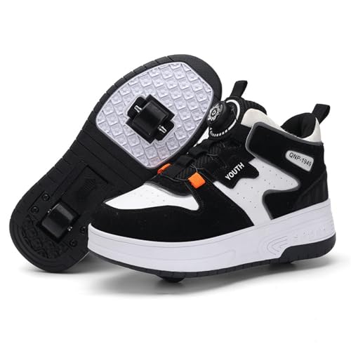 Chaussures à Roulettes Pour Enfants - 4 Roues Amovibles - Basket Et Roller 2 En 1 - Taille Enfant - 2