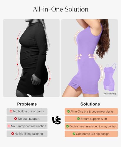 Image of Popilush Cocktail Dresses for Women Built in Shapewear Bra Mini Party Dress