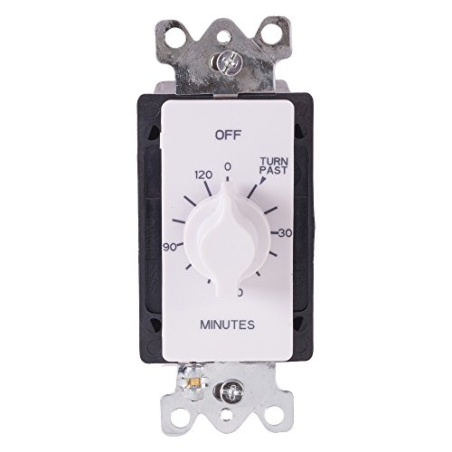 Tork A502Hw Spring-Wound In-Wall Twist Timer, 2-Hour Length And White Faceplate, 12 Awg / 125-277V, For Automatic Shutoff Of Fans And Lights #TOP1