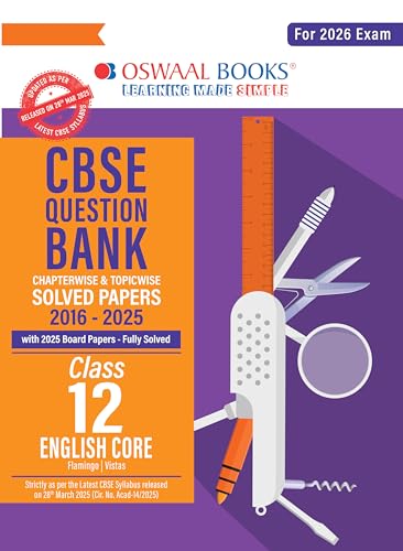 Oswaal CBSE Question Bank English Core For Class 12 | Based On La...