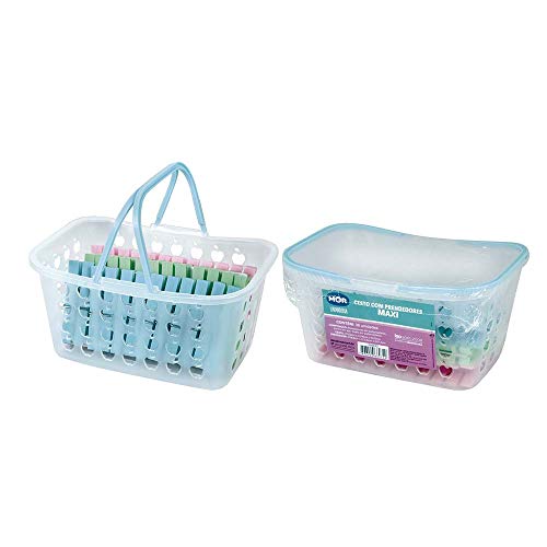 Mor - Cesto Com Prendedores Maxi 36 Peças