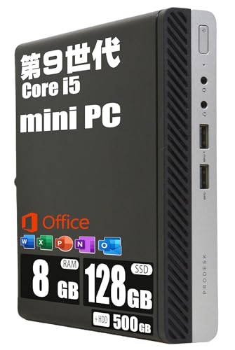yςݕiz~jPC / 9 Core i5 9500T / 8GB / SSD 128GB + HDD 500GB / MS Office 2019 / Windows 11 / hCu񓋍/ProDesk 400 G5 DM Mini/