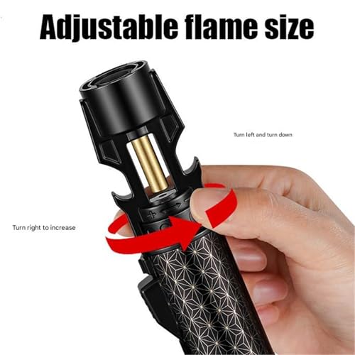 Encendedor de antorcha metálico con llama azul miniatura 6