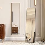 LVSOMT Full Length Floor Mirror, Free Standing Body Hanging Large Dressing Leaning Against Wall Mounted Big Mirror for Bedroom Living Room Locker Room, 63'x16'