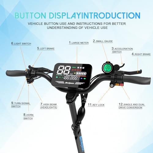 Electric Scooter Adults,5600W Dual Motor Commuter Scooter Up