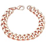 Heavenly Metals Copper Bracelet for Men & Women – 99.9% Pure Copper Cuban Link Chain – 5mm, 7mm, 9mm, 12mm Width – 6.5