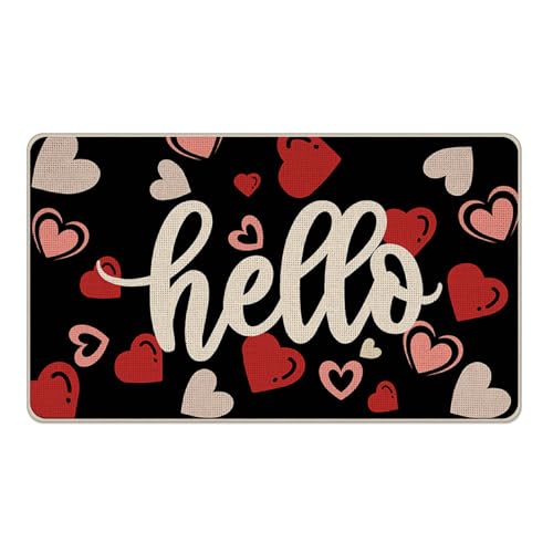 Livcoz Hello Valentines Day Black Welcome Front...