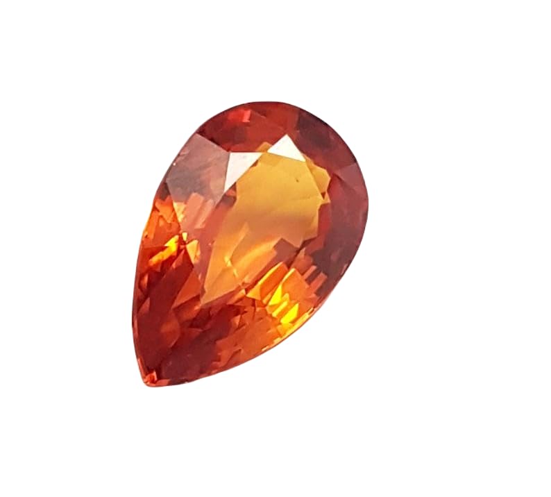 Saphir jaune naturel poire 15x11mm pour la création de bijoux DIY