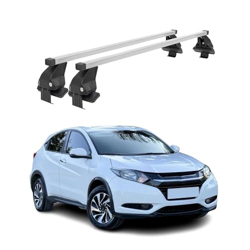 OMAC - Barras de techo transversales de acero para Honda HR-V II 2015-2021 - Antirrobo incluido - Probado City Crash - DIN 75302:2019 - ISO/Paso 11154:2006 - Carga máxima 50 kg Plata