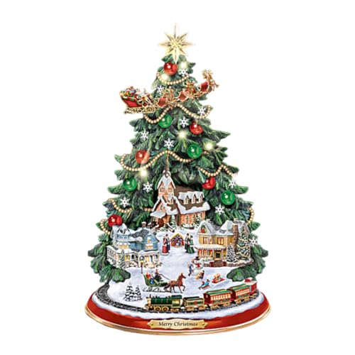 Lighted Musical Christmas Tree With Rotating Train