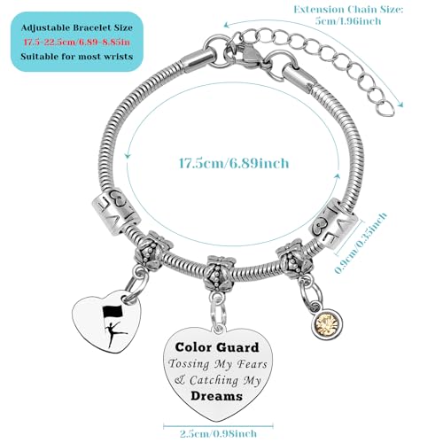 Color Guard Gift Jewelry Inspirational Color Guard Gift Color Guard Team Gifts Inspirational Gift for Color Guard Senior Color Guard Gifts Birthday Tossing My Fears Catching My Dreams4