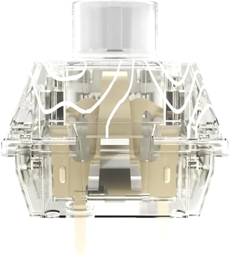 Higround Geo Linear Keyboard Switch - 3.8mm Travel, Topographic Design, Pre-lubed, Long Spring, Durable Build, 3-Pin Plate Mount, 36-Pack MX Mechanical