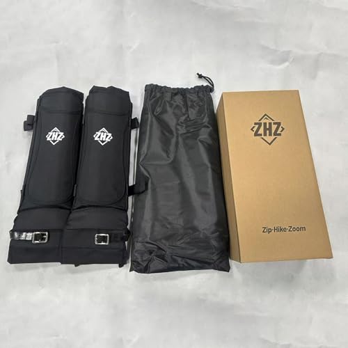ZHZ Snake Gaiters Durable Waterproof Snake Chaps Lower Legs Protection,Snake Guards with Adjustable Size for Men & Women,Used for Hunting,Hiking and Farm Work (Black)