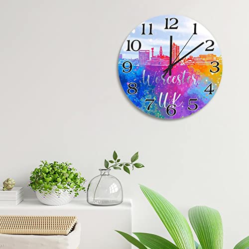 Horloge silencieuse Royaume-Uni design urbain moderne 38cm