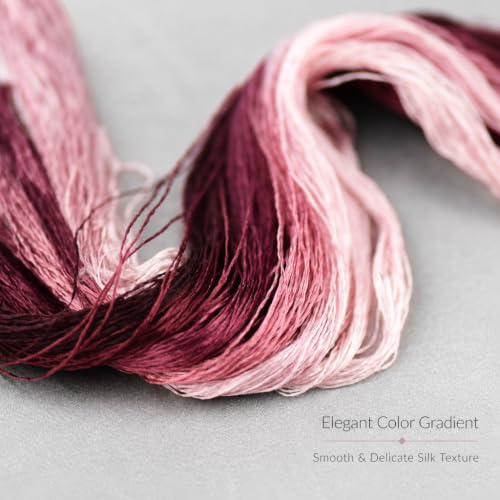 Image of 4 Skeins Mulberry Silk Floss Embroidery Thread Floss-Cross Stitch Threads China Silk Woven Jewelry Threads DIY Sewing Kits (16)