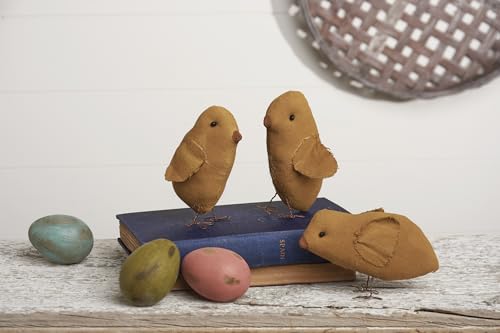 Ensemble assis poussins primitifs en bois pour décoration de table - 4