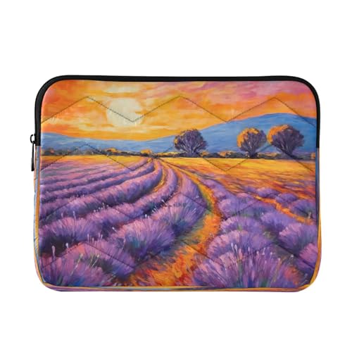 Funda para portátil 13-14 pulg Lavenders Sunset multifuncional miniatura 1