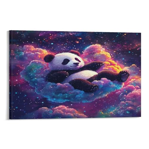 Tableau panda pour décoration murale de maison - Impression sur toile 50x75 cm