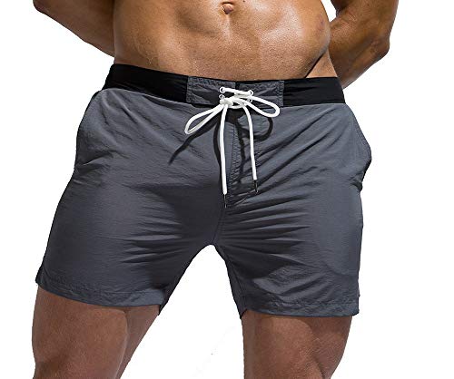 Short de plage homme gris en taille XL pour le surf