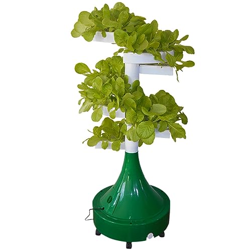 Torre hidropónica, Sistema de Cultivo de acuaponía, Torre giratoria para jardín Interior y Exterior, Sistema de riego hidropónico Vertical de 72 cápsulas para Hierbas, Frutas y Verduras