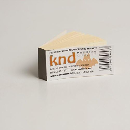 KND Rolls Smoking Filters 50 PCS, Organic Unbleached Paper Filter Tips for Smokers, Pack of 1, 5 and 25 (1)