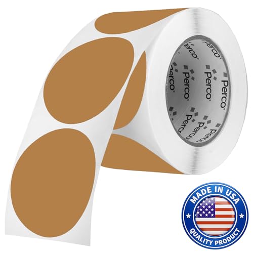 Étiquettes autocollantes rondes kraft marron 7,6 cm grand rouleau adhésif
