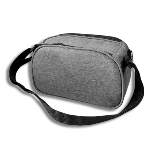 Lancheira Termica 3 Litros Bolsa Impermeavel c/Alça Porta Marmita Passeio Viagem Cinza