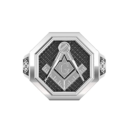 US Jewels Masonic Men's 925 Sterling Silver Master Mason Ring4