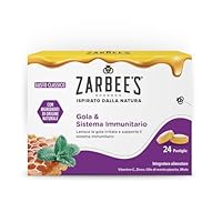 Zarbee's Gola & Sistema Immunitario Gusto Classico/Original, Integratore difese immunitarie per adulti e bambini 6+ anni, Pastiglie gola irritata, Senza glutine e senza lattosio, 24 pastiglie
