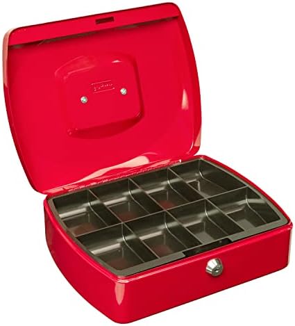 Idena 50038 - Kasa 10", rozmiar 255 x 200 x 90 mm, kolor czerwony, 1 szt.