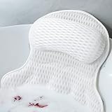 Bath Pillow Luxury Bathtub Pillow - Bath Pillows for Tub Neck and Back Support, Ergonomic Tub Pillow