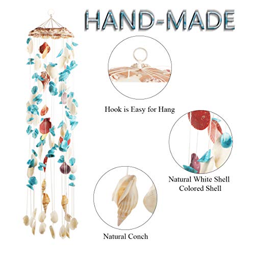 Jangostor Seashell Wind Chimes Multi Color Handmade Wind Chimes thumb #4