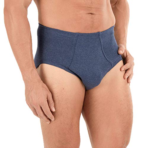 Cottonique Men's Latex-Free Hipster Brief Made from 100% Organic Cotton (2/Pack | Colored)