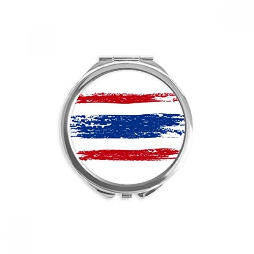 Miroir de poche Thaïlande nomade : emportez ce petit miroir rond multicolore en voyage