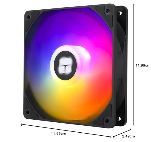 Thermalright TL-C12C-S CPU Fan, 120mm ARGB Case Cooler Fan, 4pin PWM Silent Computer Cooling with S-FDB Bearing Included, up to 1550RPM PC Cooling - Image 9