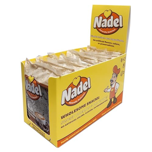 Image of Nadel - Naturally Delicious Cappuccino Chocolate Chip bread, Lunch snack breakfast bars coffee cake, Natural fresh brand mocha chocolate cake 12 pack