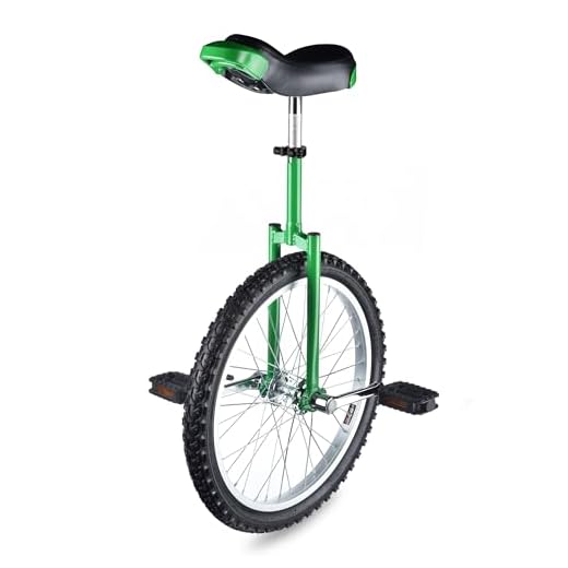 AW 20" Inch Chrome Wheel Unicycle Leakproof Butyl Tire Wheel Cycling Outdoor Sports Fitness Exercise Green