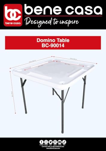 Image of Benecasa Blow Mold Domino Game Table