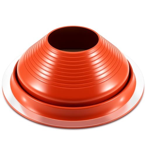 Yaocom 1 Pcs #8 Metal Roof Pipe Flashing Vent Boot for 7"-13", Flexible High Temp Roof Jack Pipe Boot Flashing for Vent(16.5 Inch in Base Diameter)