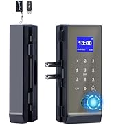 Keyless Entry Glass Door Locks,𝐃𝐫𝐢𝐥𝐥-𝐅𝐫𝐞𝐞 Smart Glass Deadbolt,Perfiware 𝟒𝐢𝐧𝟏 Biomet...