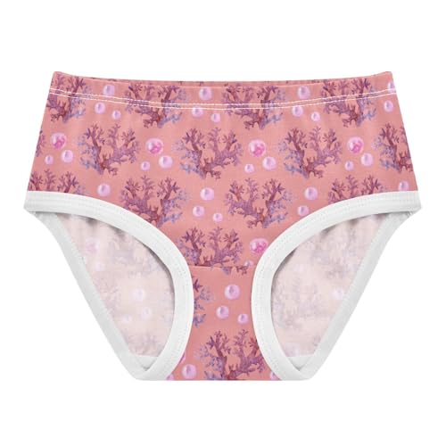 Girls' Underwear Pearls Coral Cotton Stretch Comfort Toddler Panties
