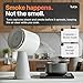 TUCO Portable Range Hood, Countertop Kitchen Exhaust Fan with 3 Speeds, 5-Layer Filter, Powerful Smoke Removal, Low Noise, Oil Cup, Air Purifier for Apartments, Dorms & Indoor BBQ Smokeless – Grey