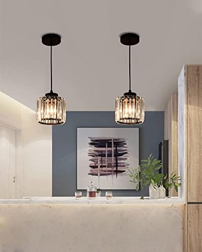 SERUMY Kroonluchters Moderne Crystal LED Opknoping Licht Kroonluchter Verlichting for Eetkamer Trappen Luxe Noordse Kroonluchter Lamp Slaapkamer Slaapkamer Kroonluchter (Color : A-black)