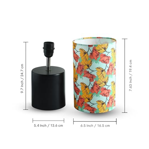 Image of ExclusiveLane 'Autumn Glow' Iron Table Lamp for Bedroom Living Room Home Decoration & Bedside Lamp Bed Lamps for Side Table Side Lamp for Bed Room in Metal (44.5 Cm, Without Bulb, Handcrafted)