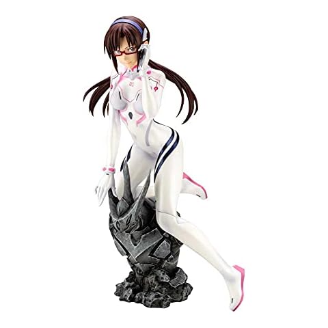 Estatuas de juguete Kotobukiya Evangelion - Juego de 4 Estatua de PVC (24 cm, PP981), diseño de Mari Makinami Illustrious White Cover