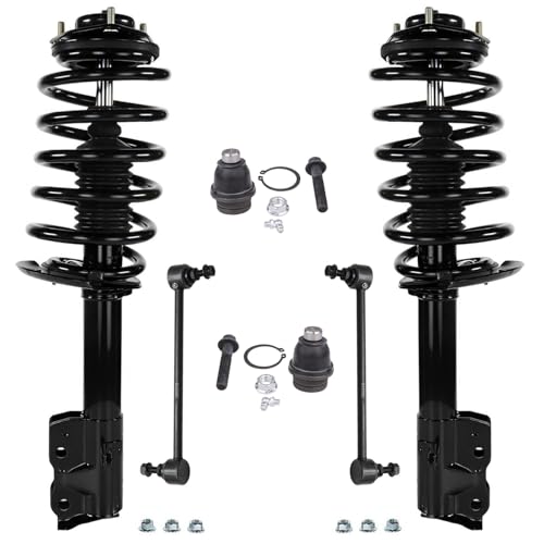 Image of Detroit Axle - 6pc Front Suspension Kit for Jeep 2012-2017 Patriot Compass, Struts & Coil Springs Sway Bar Links Lower Ball Joints 2013 2014 2015 2016 Replacement Ready Struts Shocks Assembly