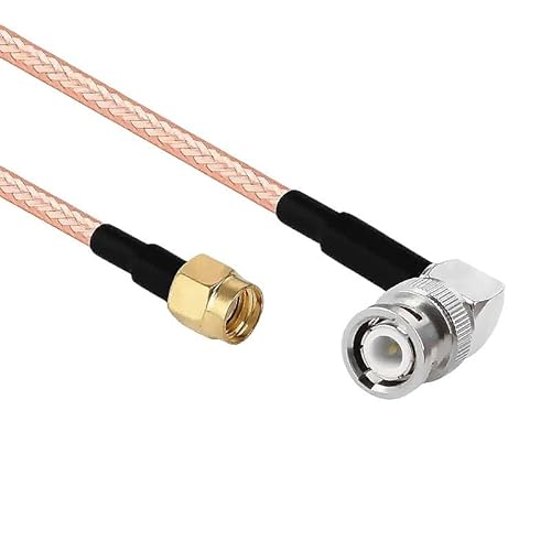 RG142 �P�[�u�� BNC �I�X���p - SMA �I�X ���X �R�l�N�^ R*/F �s�O�e�[�� �P�[�u��(Dark Grey,0.2m)