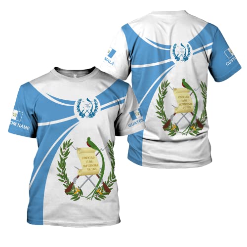 Fierté Guatémaltèque 3D Tee Shirt Confortable de Sport Manches Courtes