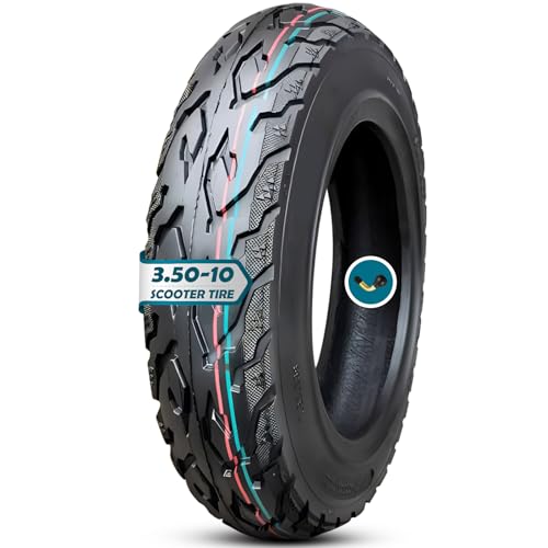 3.50-10 Tire with Anti-Edge Skid Tread 3.50 10 Tubeless llantas Thickened Wear-Resistant Anti-Skid Pneu 3.5-10 56J 6 P.R. 280KPA Neumaticos Can Be Used with Inner Tubes